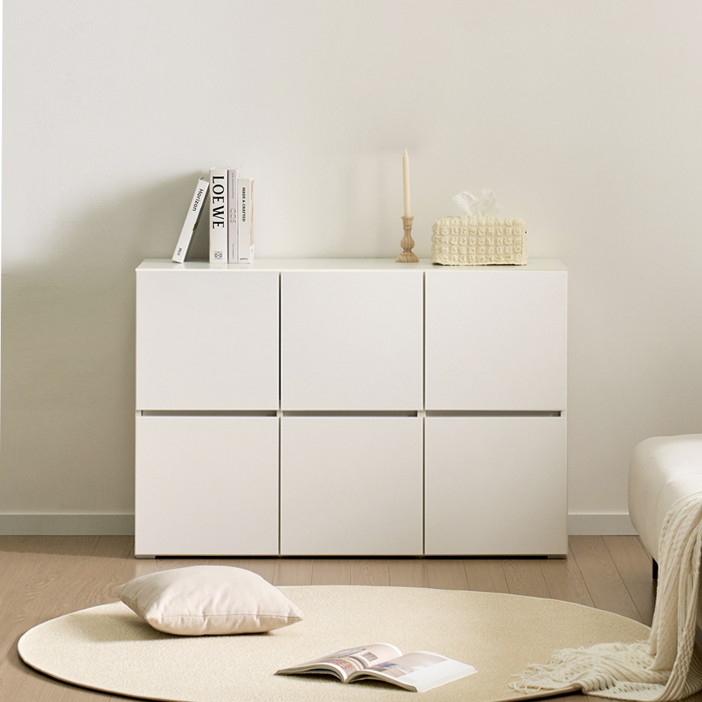 로아 수납장 모듈 다용도 거실 맘마존 (기본형) 1200, 2단, 화이트