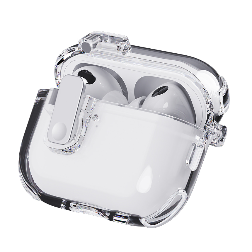 에어팟 프로3 에어팟4 투명 잠금 케이스 분실 방지 케이스