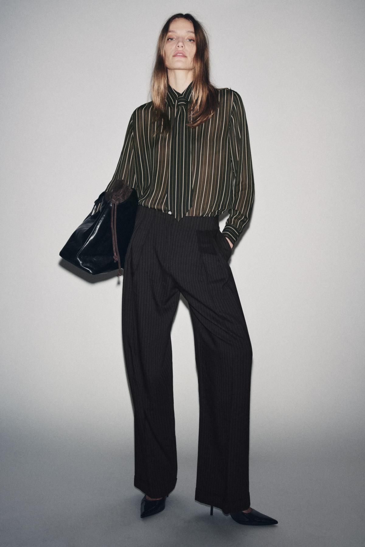 자라 테크니컬 스트라이프 타이 셔츠 9160/121 STRIPED - 상세 이미지 5