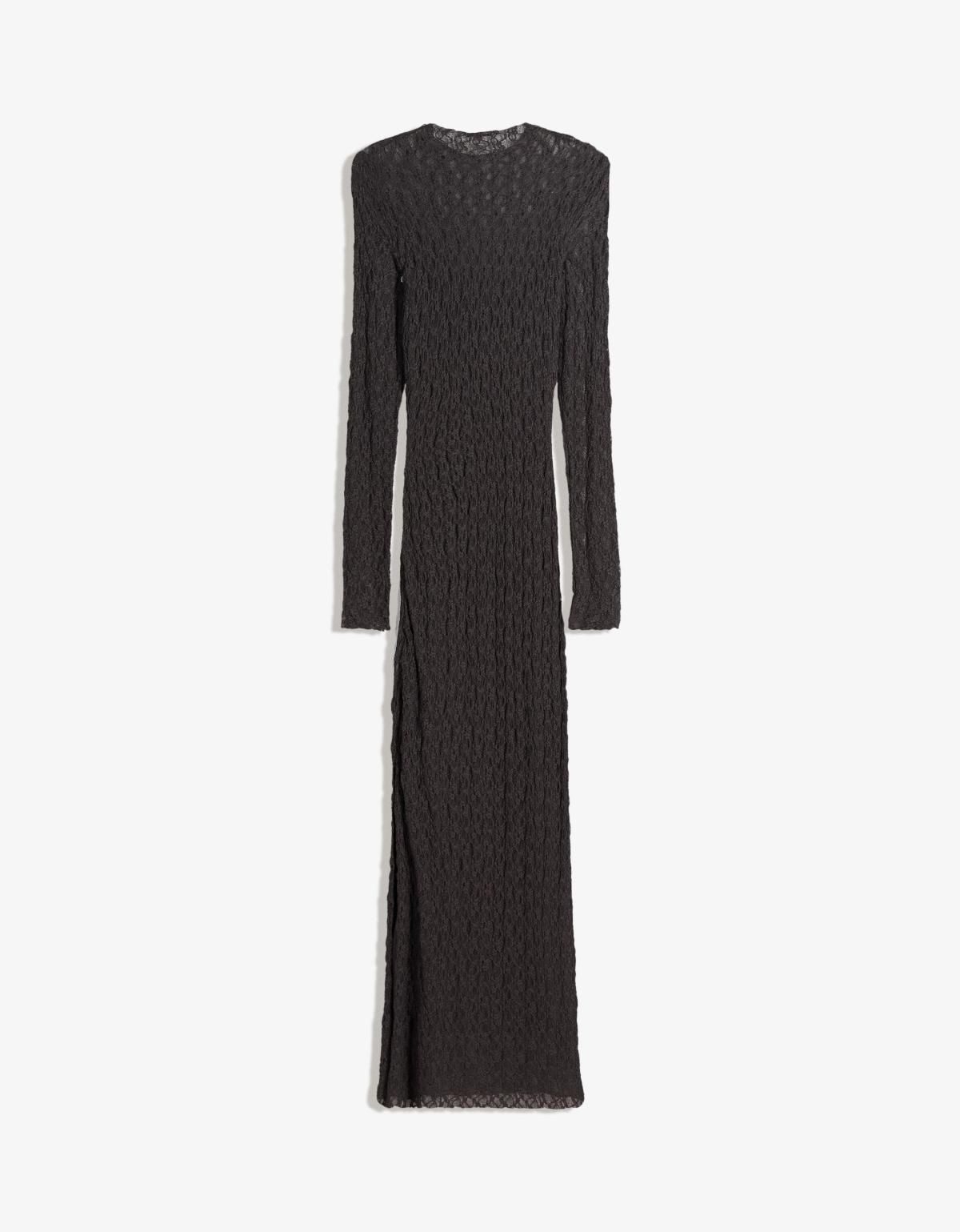 버쉬카 레이스 롱슬리브 미디 원피스 블랙 5596/714 DARK GREY - 상세 이미지 3