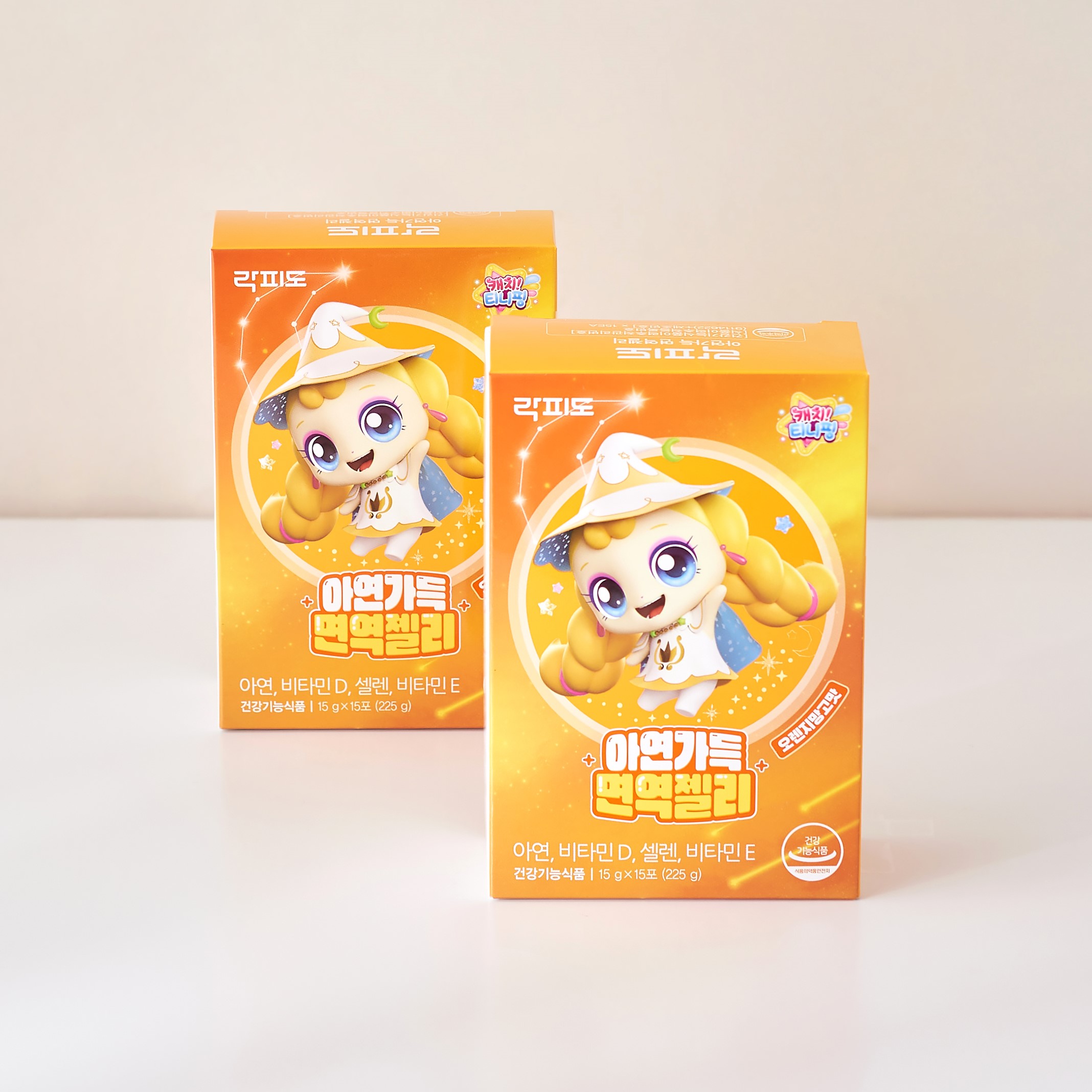 락피도 캐치티니핑 빤짝핑 아연가득 면역젤리 /아연+비타민D+셀렌+비타민E 15포, 2개 - 상품 이미지