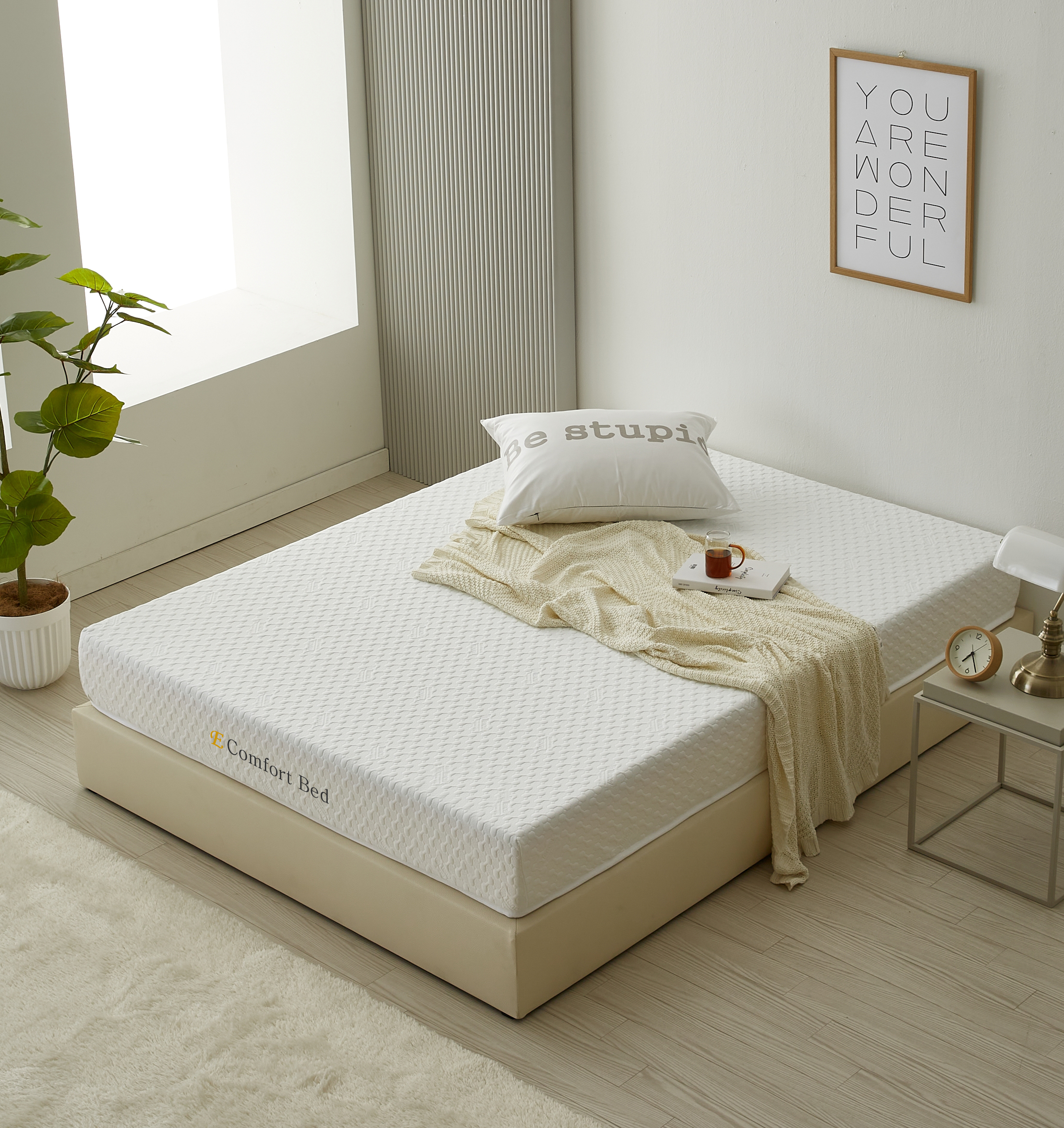 템포 메모리폼 매트리스 침대 롤팩 바닥 수면매트 1인용 화이트 19cm, LK(라지킹), 미디엄