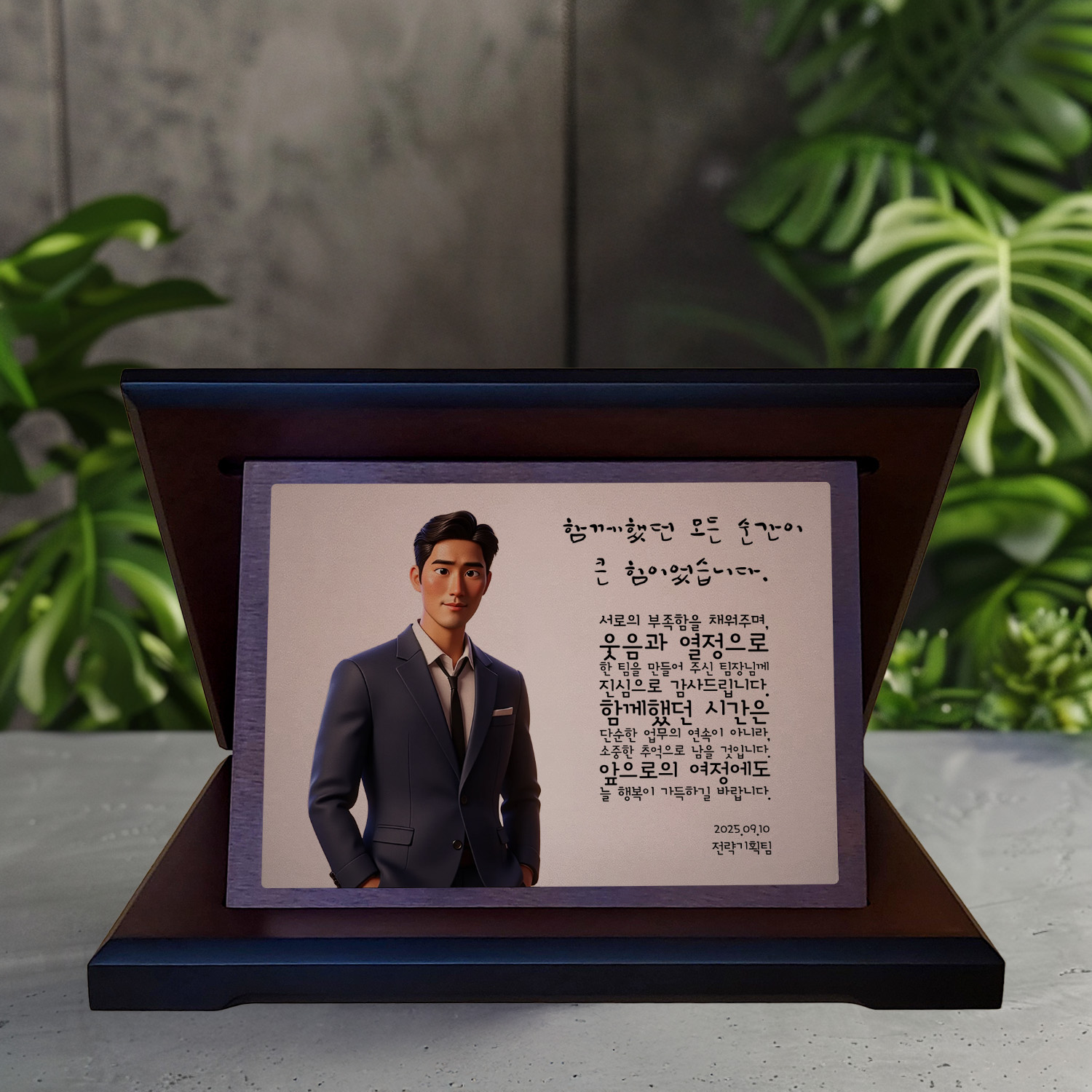 감사패 3D 캐리커쳐 공로패 제작 퇴직 기념패 부모님 환갑 칠순 감사 애니메이션 캐릭터 이미지 8