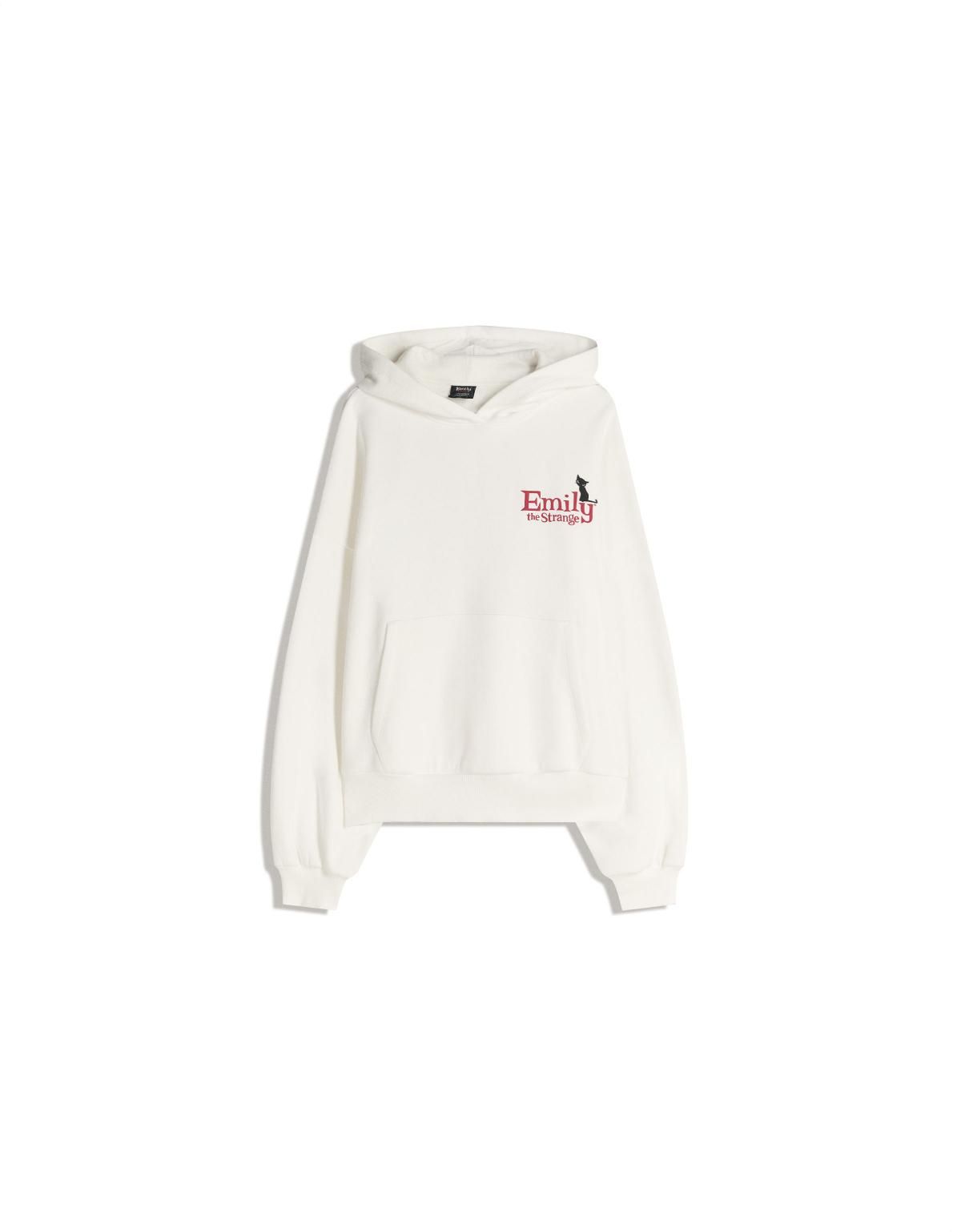 버쉬카 트렌디 프린트 오버핏 후드 스웨트셔츠 화이트 7225/604 OFF WHITE - 상세 이미지 3