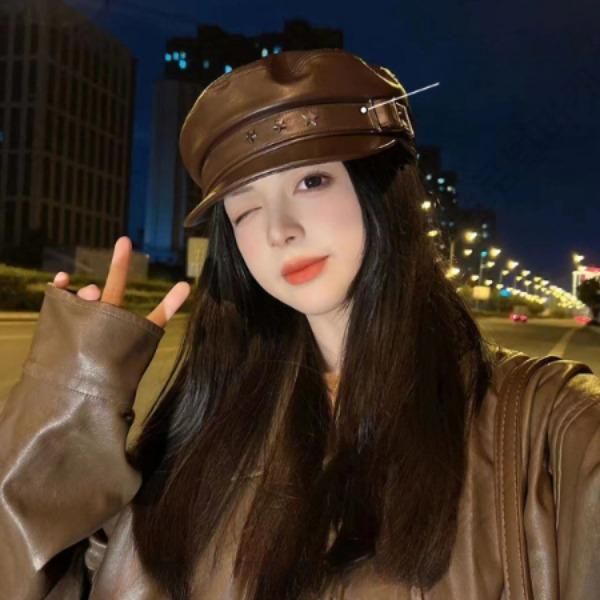 배래모 베레모 모자 빵모자 화가 겨울 연예인 여성 - 상세 이미지 2