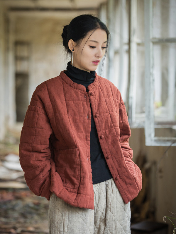 누비저고리 여성 두루마기 누빔 개량한복 패딩 겨울 법복 마고자 - 상세 이미지 3