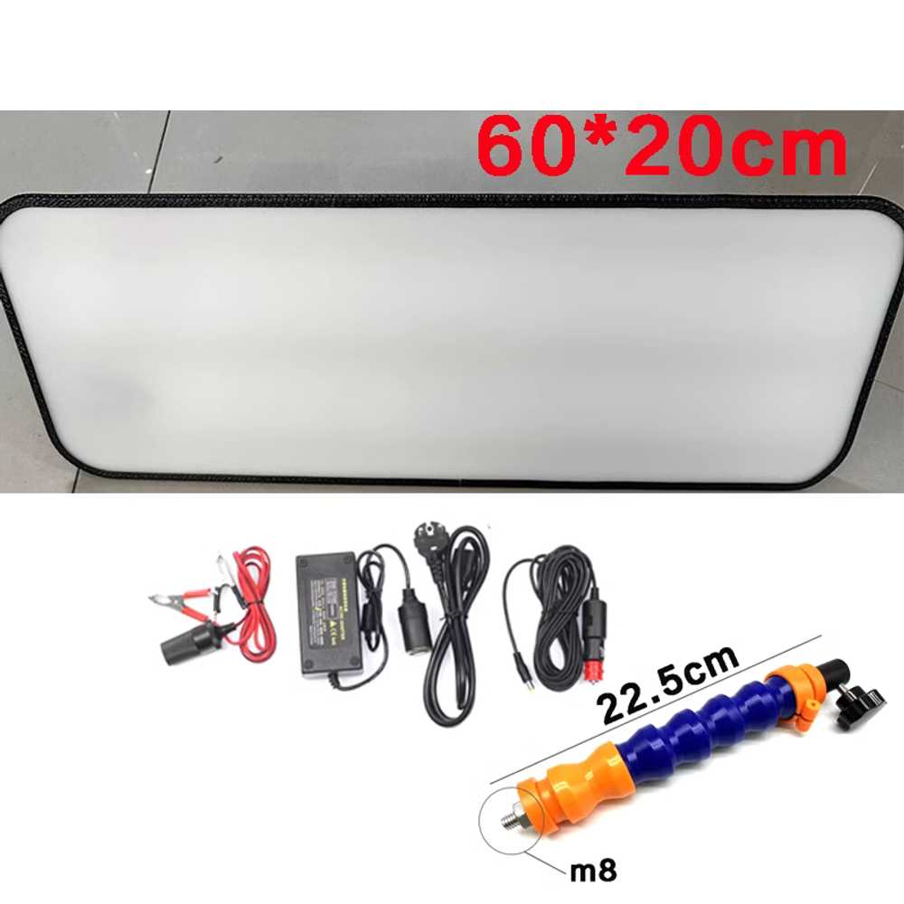 덴트스코프 반사 조명 자동차 판금용 LED 수리 램프 60x20 와이어 램프+파란 브라켓 - 상세 이미지 2