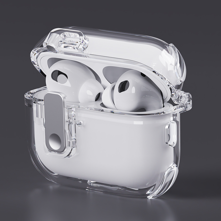 에어팟 프로3 에어팟4 투명 잠금 케이스 분실 방지 케이스