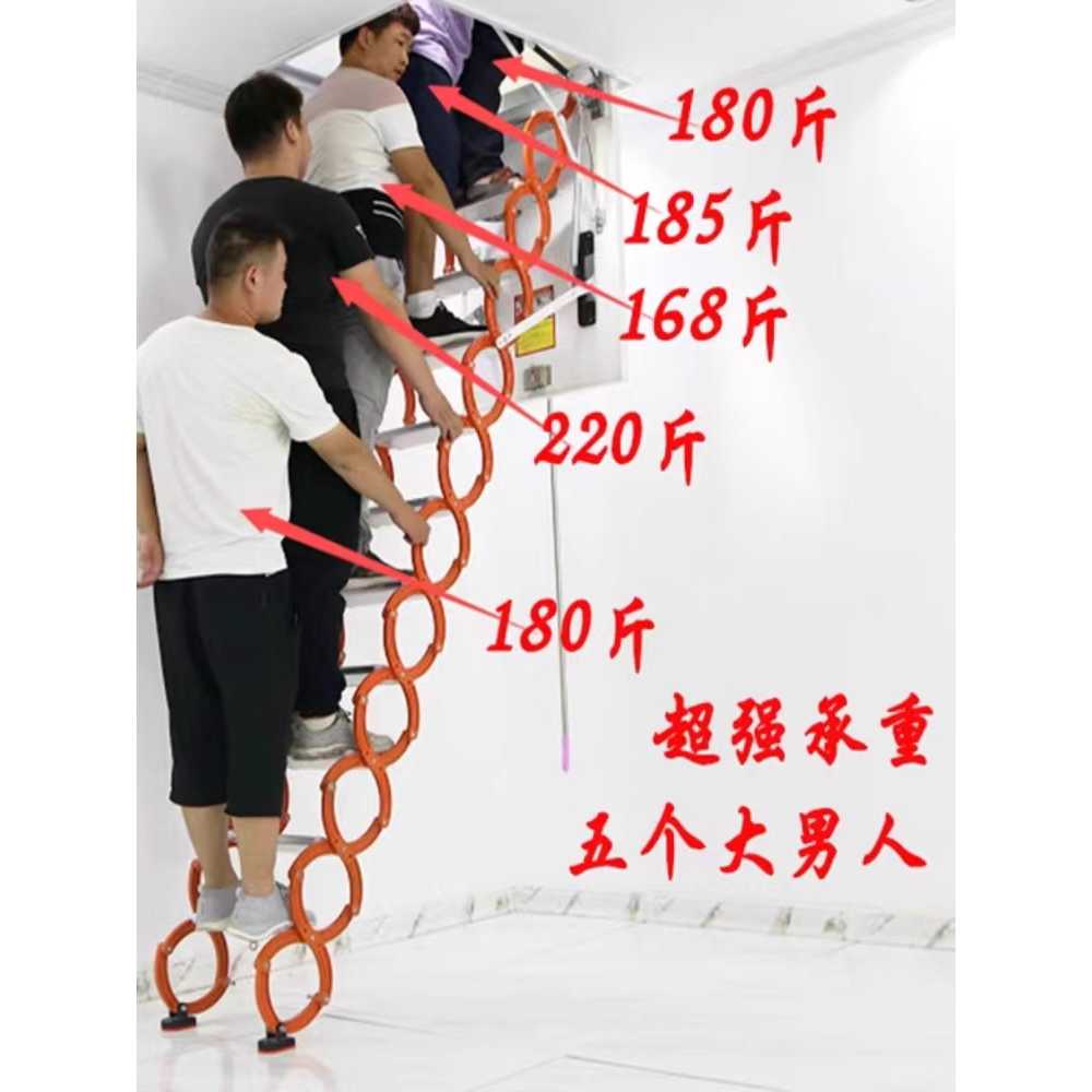 다락방사다리 계단식사다리 천장 아파트 스틸 주름식 70x90cm - 상세 이미지 2