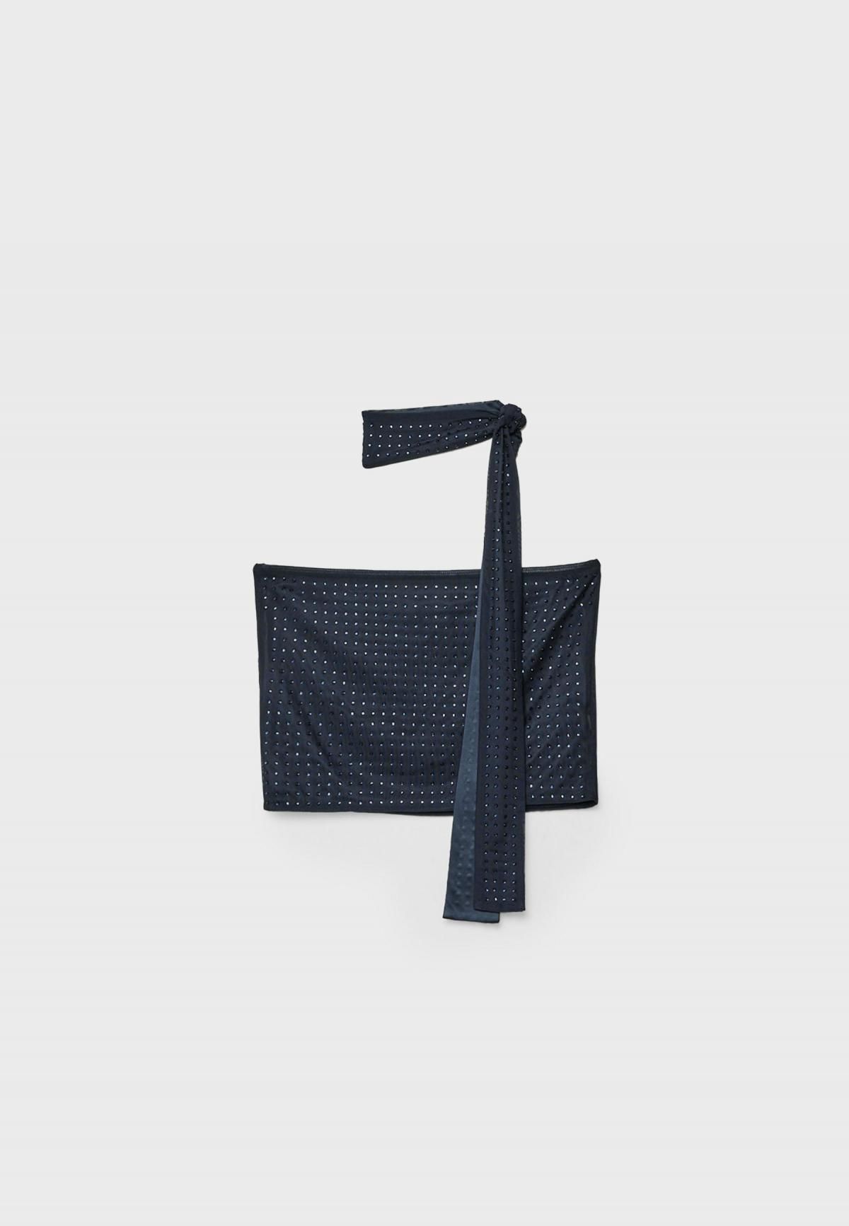 스트라디바리우스 글리터 튤 라인스톤 스카프 튜브탑 8109/993 DARK BLUE - 상세 이미지 2