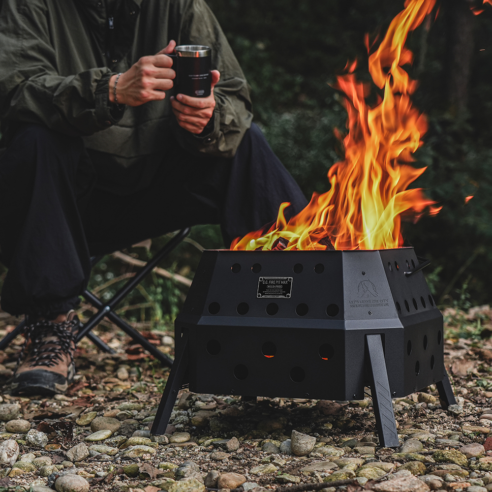 카고컨테이너 파이어핏 맥스 이중연소 화로대 접이식 캠핑 화로 원액션 1초설치