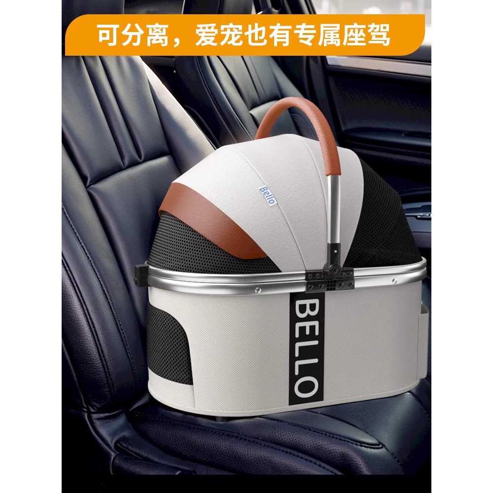 접이식 소형견 유모차 가벼운 알루미늄 프레임형 흰색 (바구니형) (15KG 하중) - 상세 이미지 3