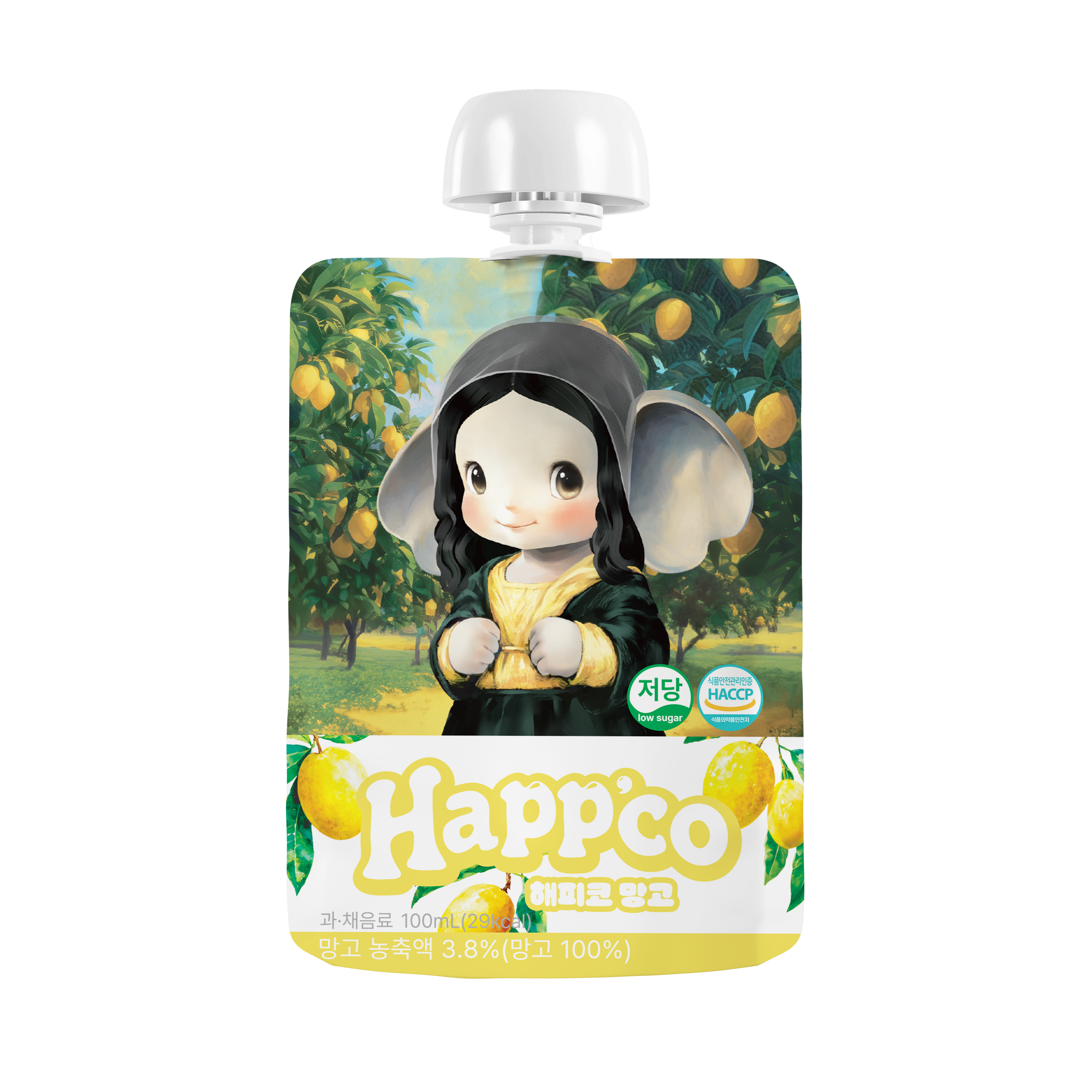 해피코 저당 유아 아기 어린이 사과 주스 100ml, 30개 이미지 3