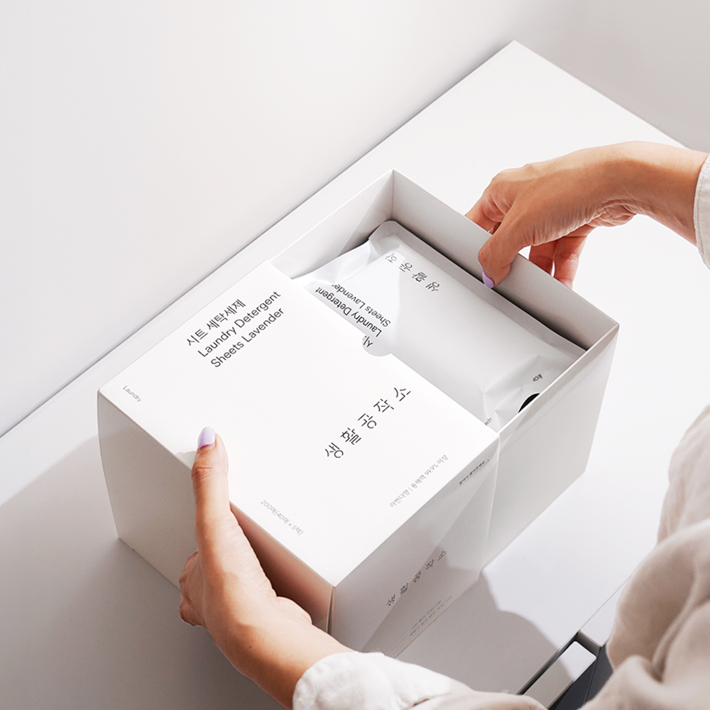 생활공작소 시트세제 종이세탁세제 빨래 라벤더 200매 제품 이미지