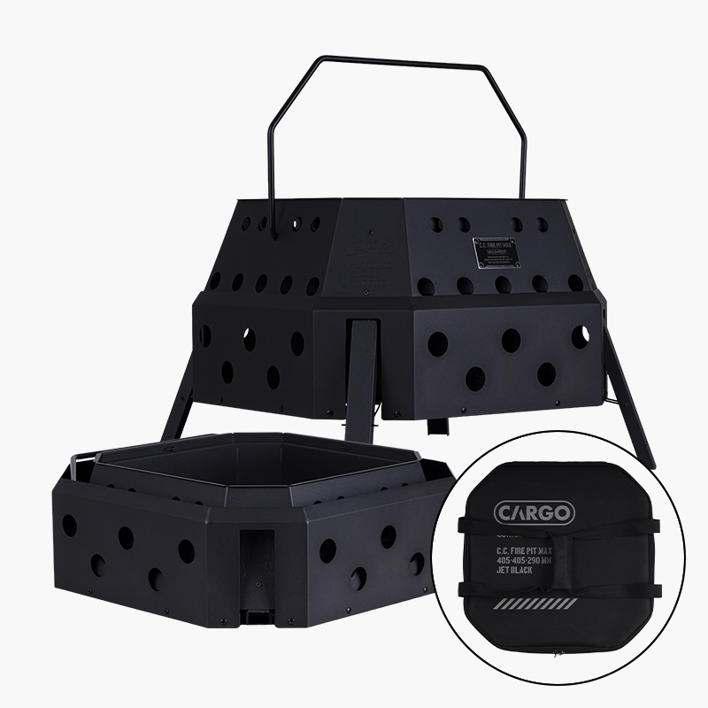 카고컨테이너 파이어 핏 맥스 케이스 세트 원액션 이중연소 접이식 화로대