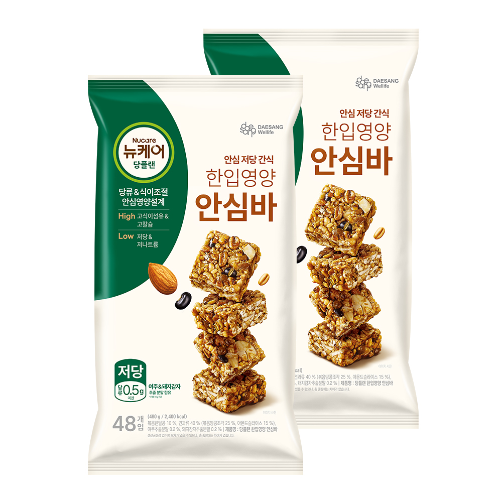 뉴케어 당플랜 한입영양 안심바 저당간식 10g, 96개 - 상품 이미지