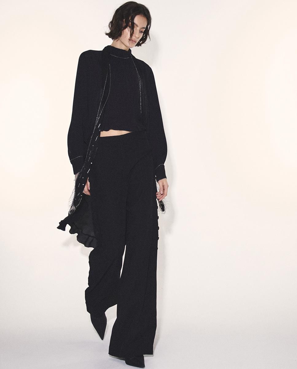 스페라 포멀 스트레이트 버튼 슬랙스 팬츠 56205104278 NEGRO - 상세 이미지 2