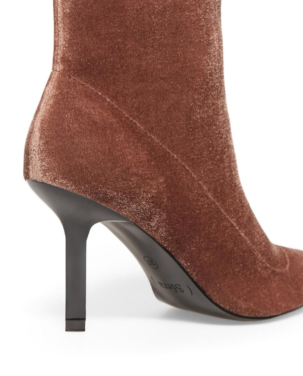 스페라 테크니컬 벨벳 스틸레토 앵클부츠 58760004679 MARRON - 상세 이미지 4