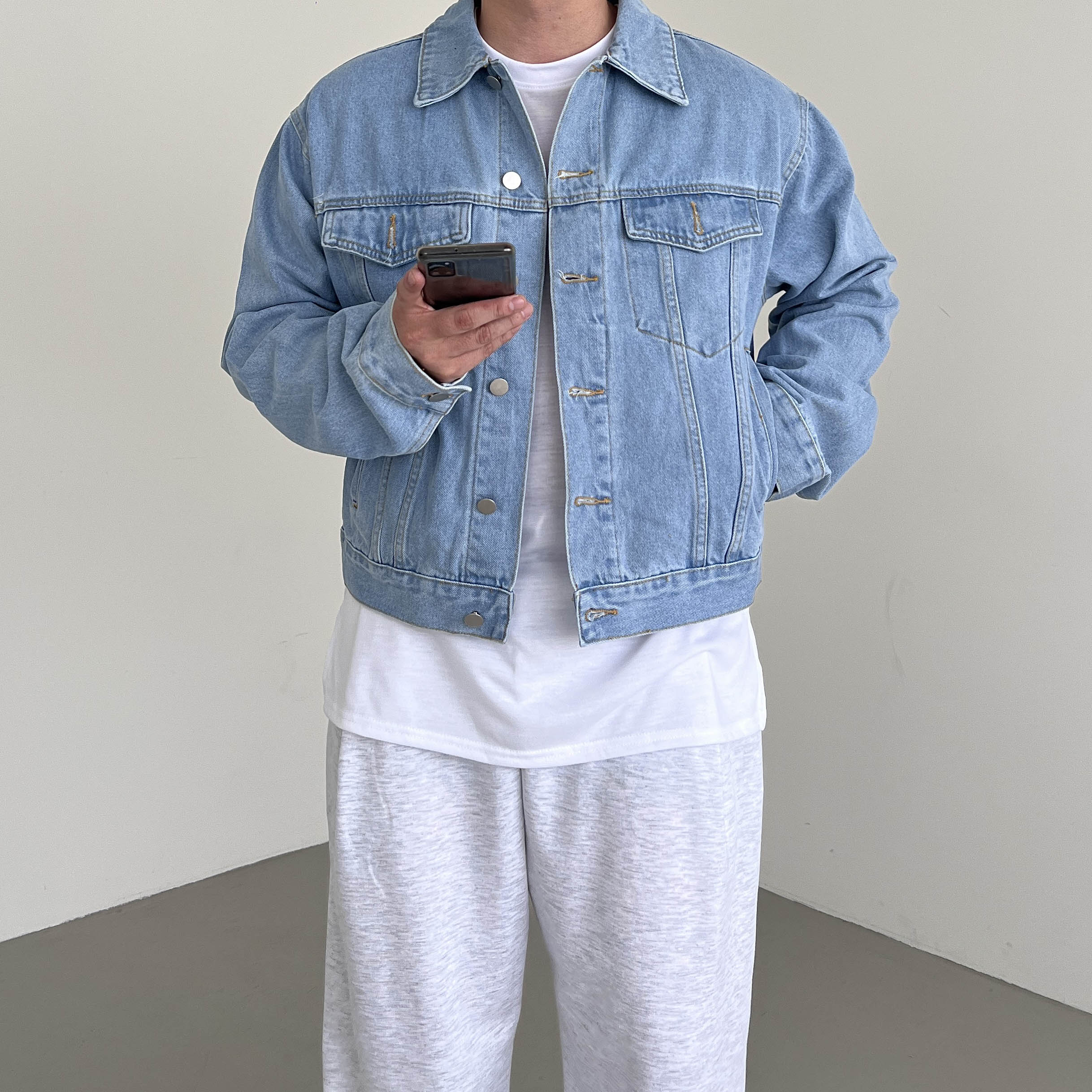 남자청자켓 남자크롭자켓 - 상세 이미지 2