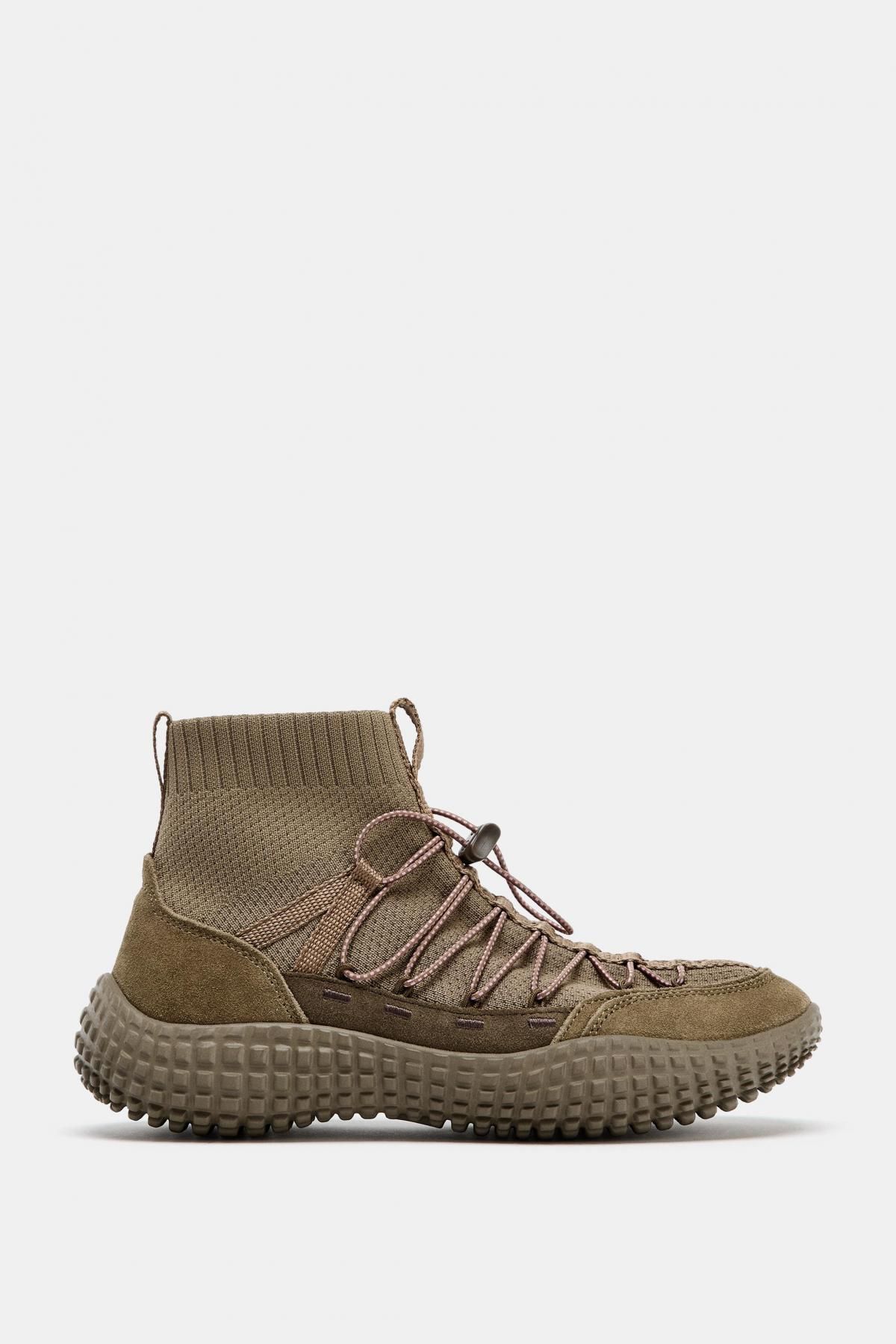 자라 테크니컬 스트레치 하이탑 스니커즈 5612/610 KHAKI GREEN - 메인 이미지