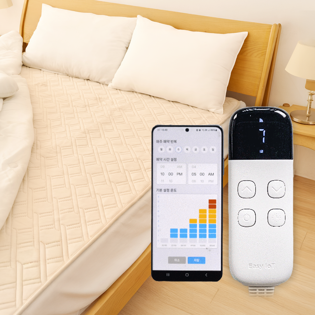 [원격제어] 5세대그래핀탄소매트 온열매트 전자파없침대전기매트 퀸