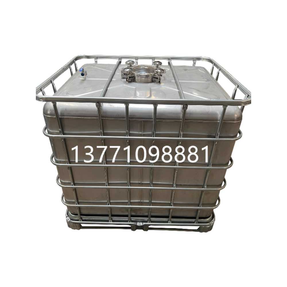 스텐레스 IBC 탱크 화학 식품용 대형 액체 저장 탱크 500L 스탠딩형 304 재질 2mm - 상세 이미지 2