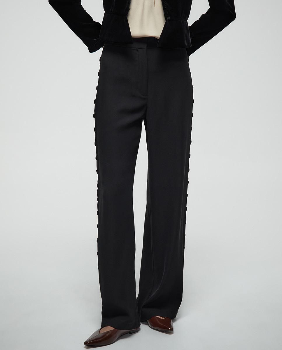 스페라 포멀 스트레이트 버튼 슬랙스 팬츠 56205104278 NEGRO - 상품 이미지