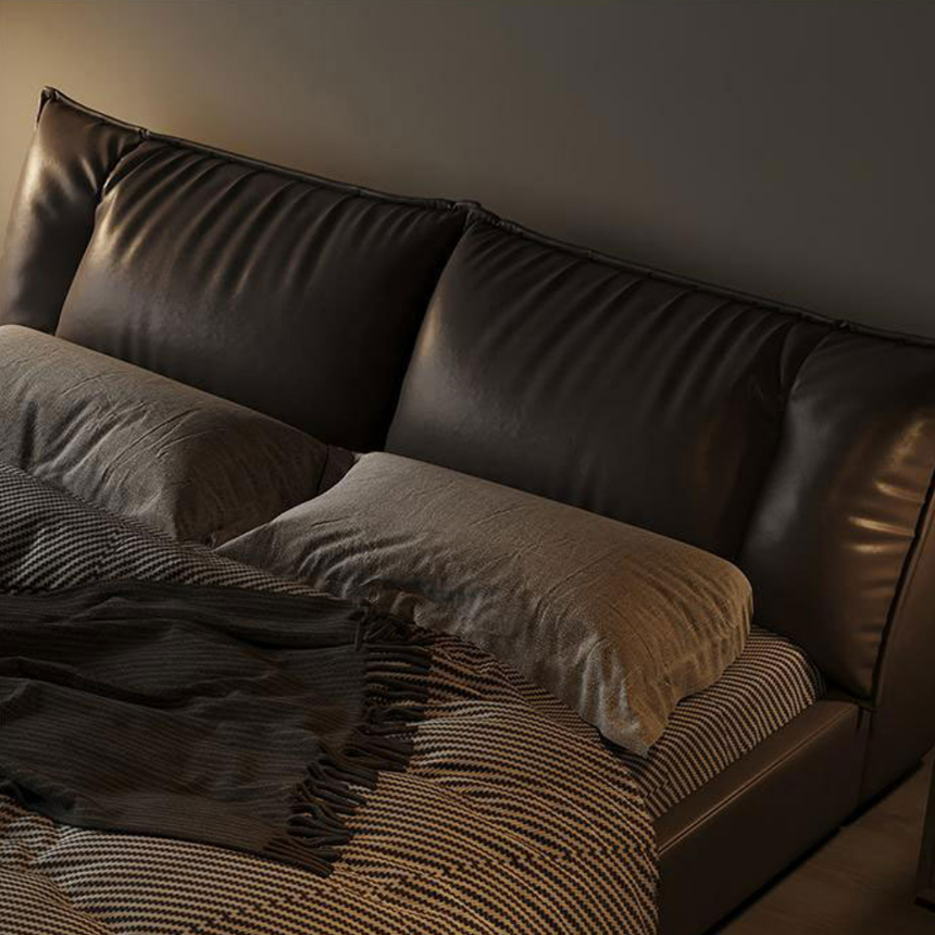펠로 레더 라지 킹 퀸 호텔 베드 프레임 Pello Bed Frame S - 상세 이미지 5