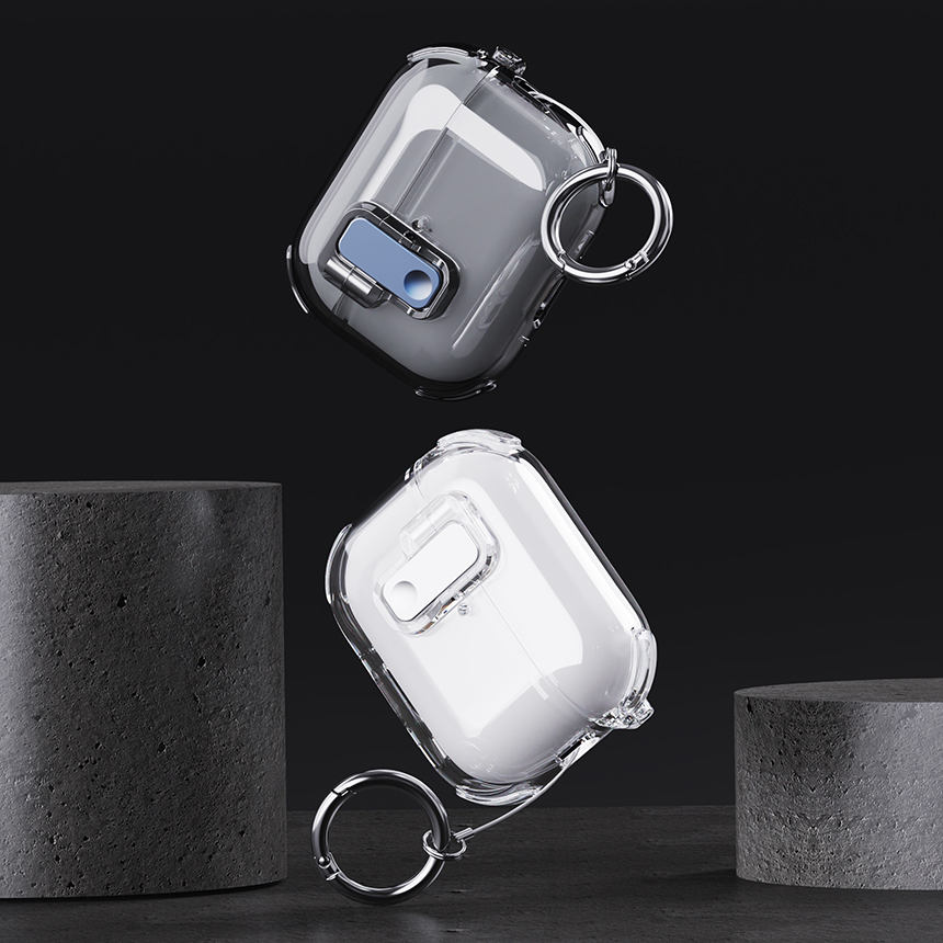 에어팟 프로3 에어팟4 투명 잠금 케이스 분실 방지 케이스