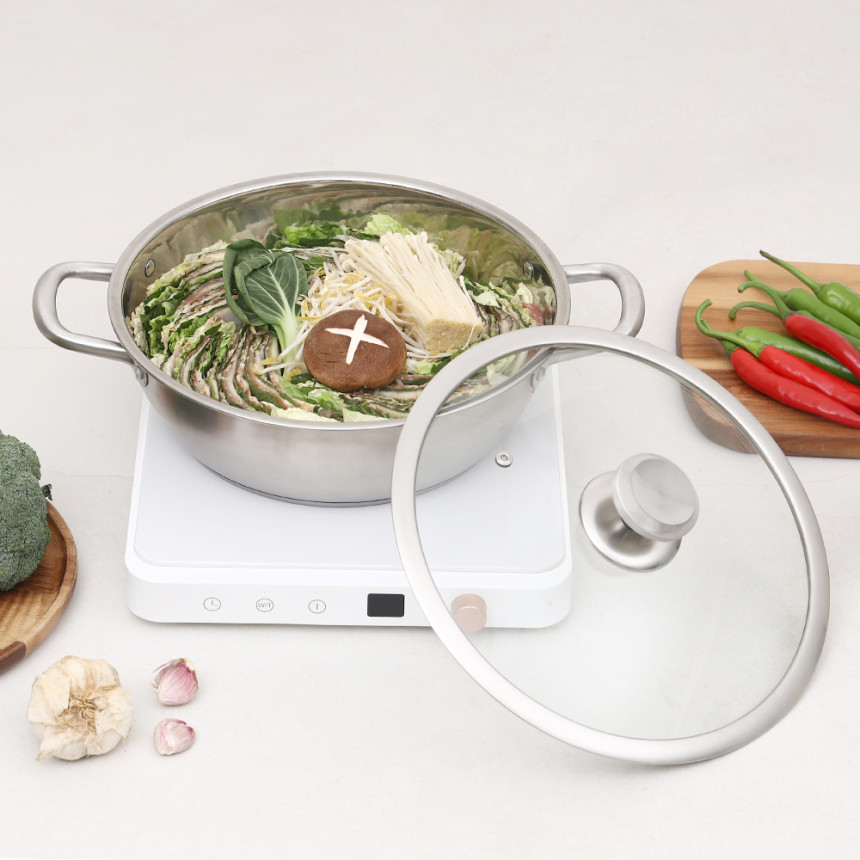 파쿠젠 IH 인덕션 2단찜냄비 스텐냄비 찜솥 찜기 30cm 사진 4