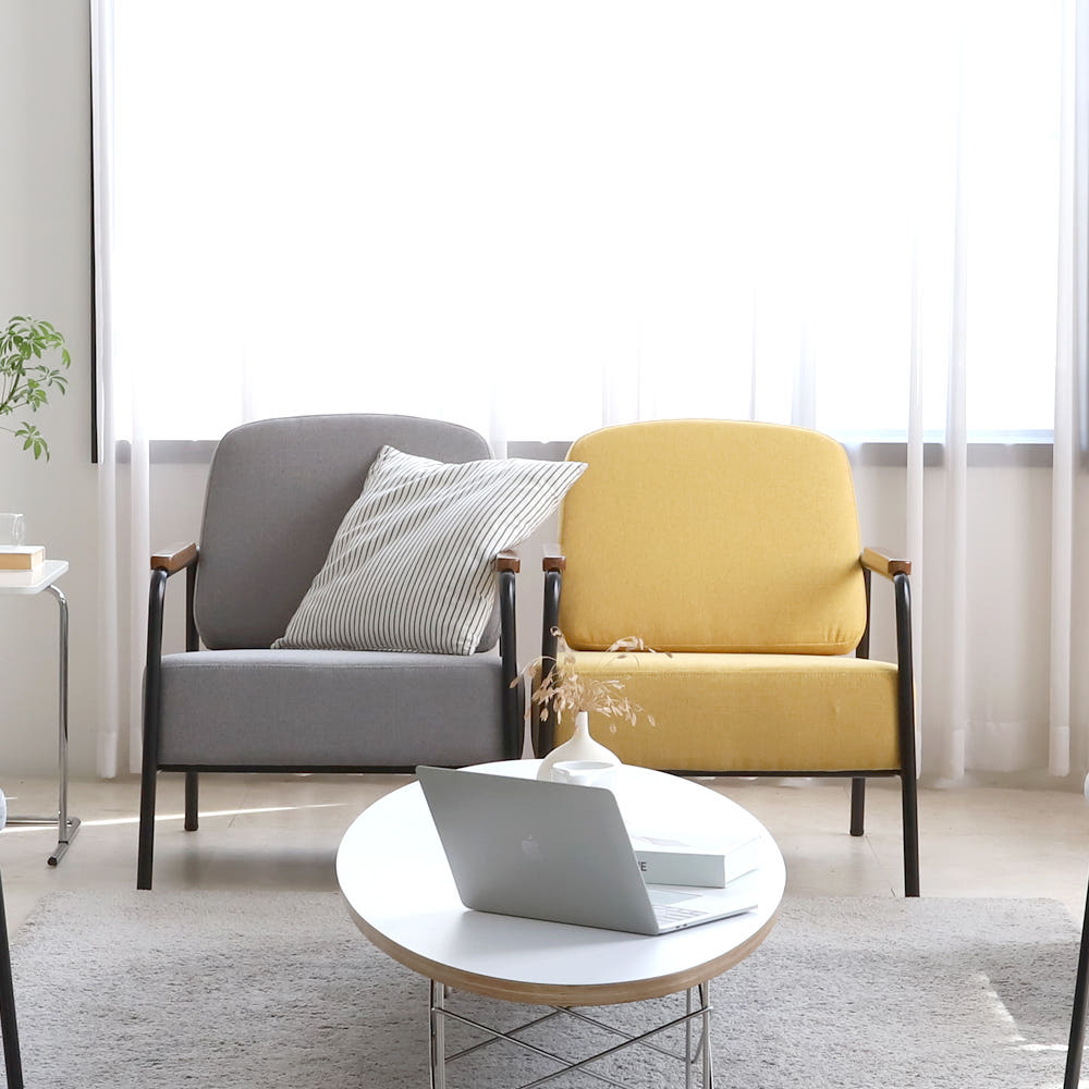 까사 1인용 안락의자 인테리어 디자인 패브릭소파 라운지 암체어