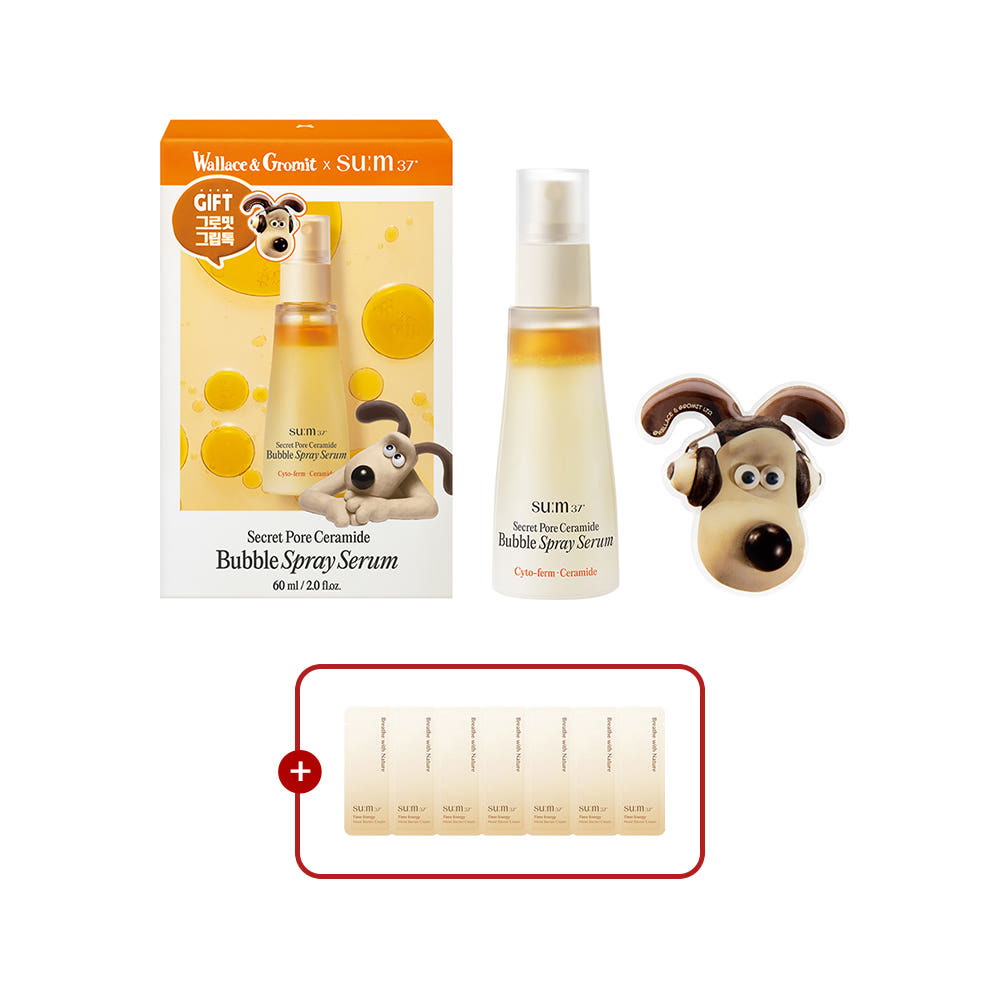 숨37X월레스와그로밋 시크릿 모공 세라마이드 버블 오일 에센스 미스트 60 mL - 상품 이미지