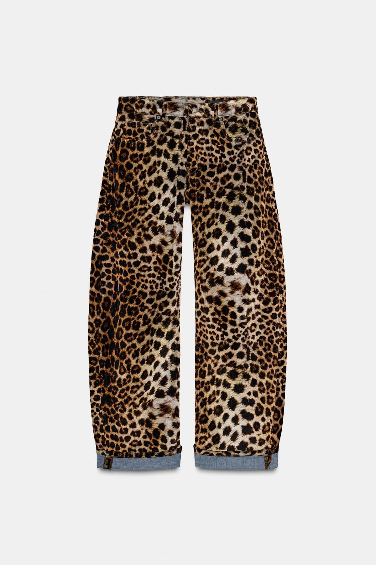 자라 플록 애니멀 프린트 와이드 팬츠 9632/249 LEOPARD - 상품 이미지