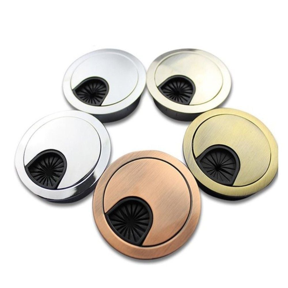 케이블아웃렛 60mm 브러쉬피니쉬 전선캡 홀커버 마개 - 상품 이미지