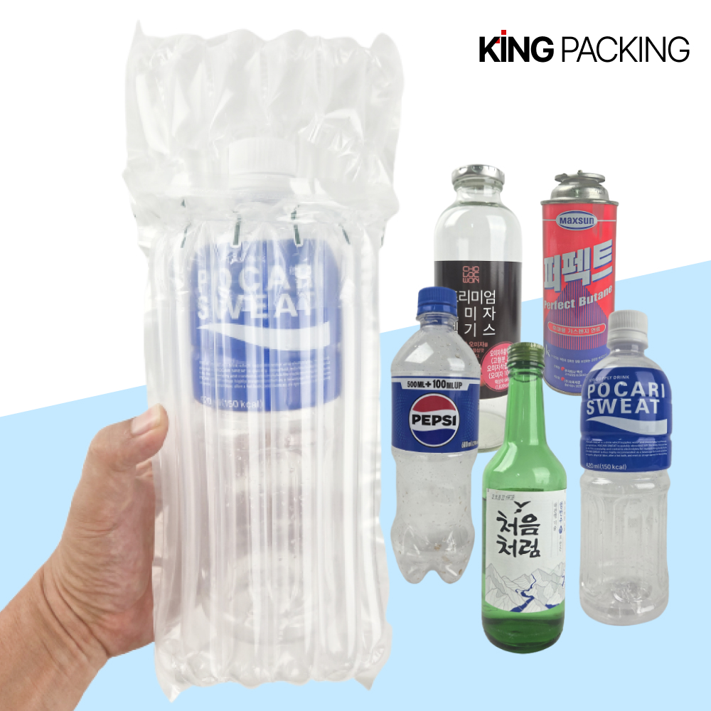 (킹패킹) 소주병 술병 콜라 유리 택 포장용 에어셀 50P - 상세 이미지 2