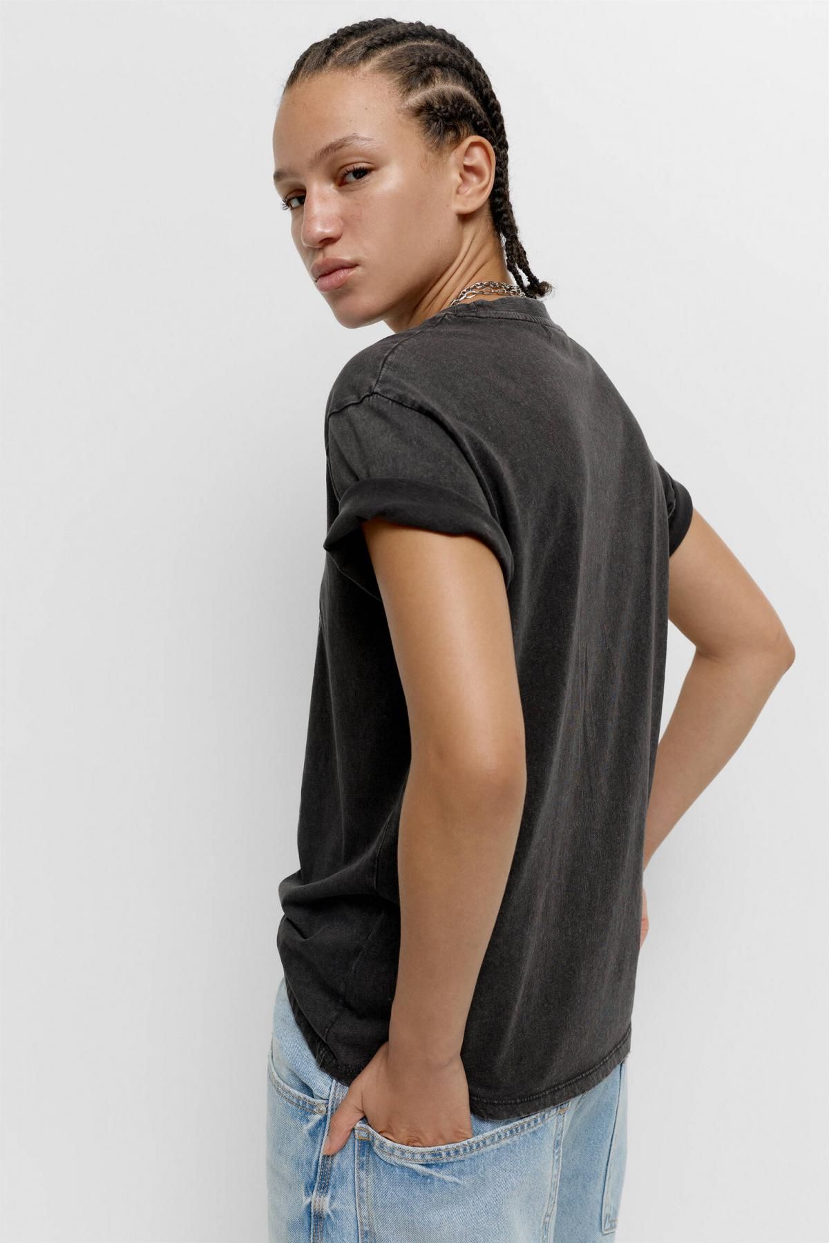 풀앤베어 그래픽 레트로 문 마운틴 반팔 티셔츠 7153/300 FADED BLACK - 상세 이미지 3