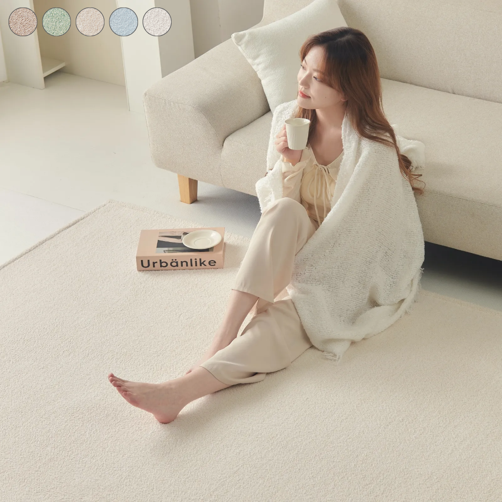 투톤 거실러그 방수 워셔블 항균 샤기 카페트 주문제작 오트브라운, 사각)200x300cm