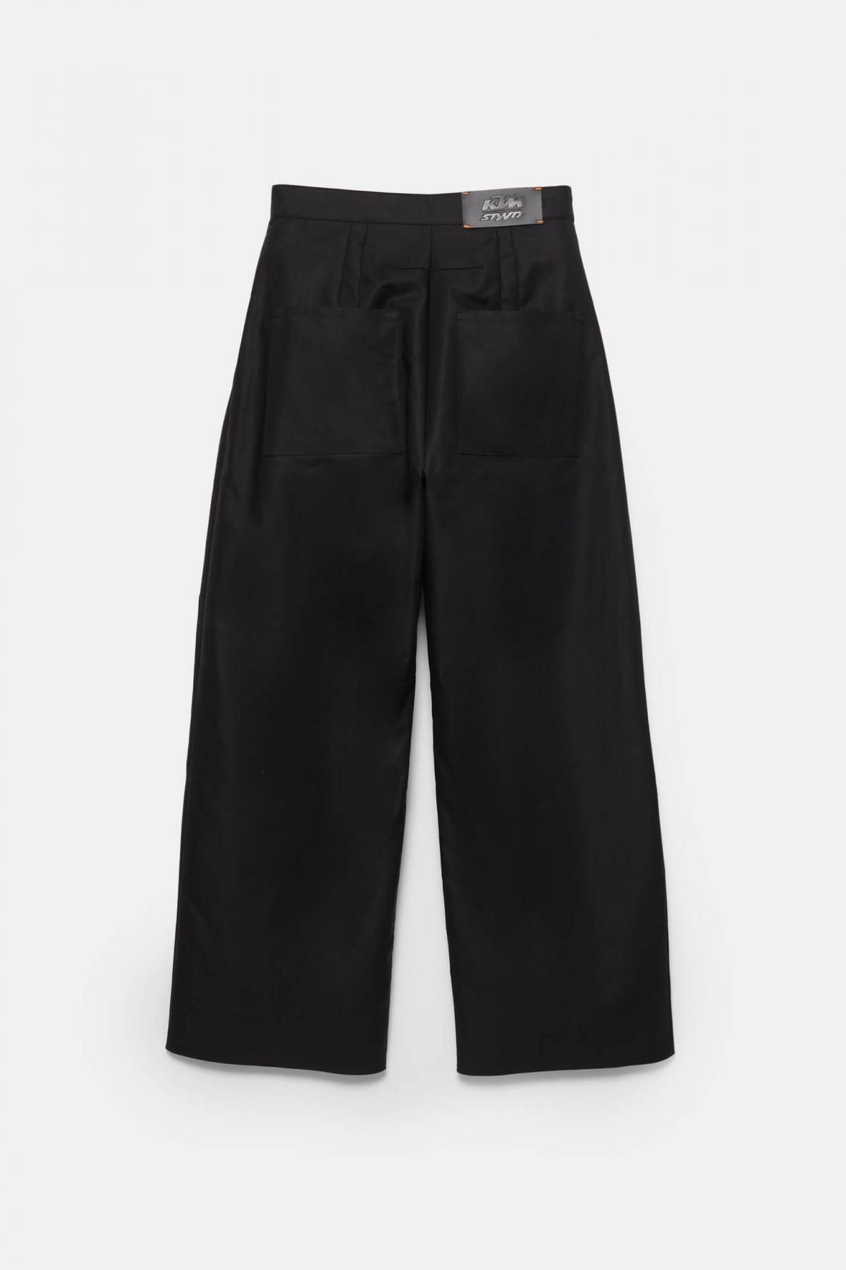 풀앤베어 하이웨이스트 와이드 코튼 팬츠 7674/325 BLACK - 상세 이미지 4