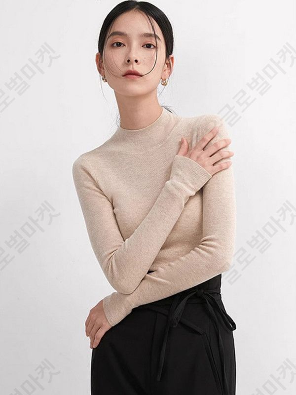 올리브색니트 카키색 코디 슬림핏 가을 시밀러룩 데일리룩 - 상세 이미지 5