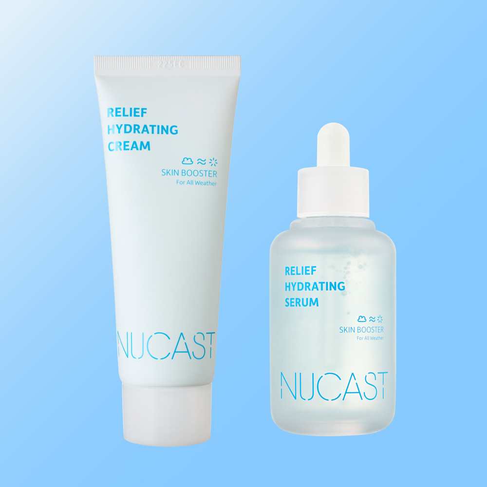 [수분보습세트] 누캐스트 릴리프 하이드레이팅 세럼55ml+크림80ml - 상품 이미지