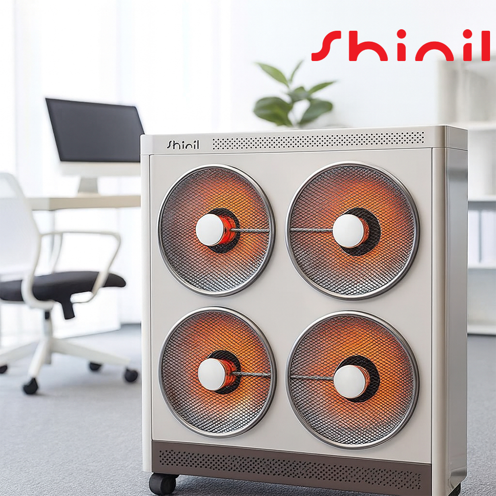 신일 원적외선 4구 카본히터 절전형 이동식 무소음 매장용 식당용 카페용