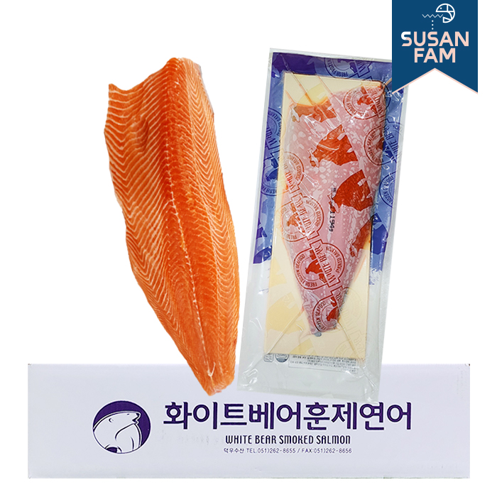 화이트베어 칼연어 통필렛 9KG 박스 냉동연어 연어회 (업소도매용) - 상품 이미지