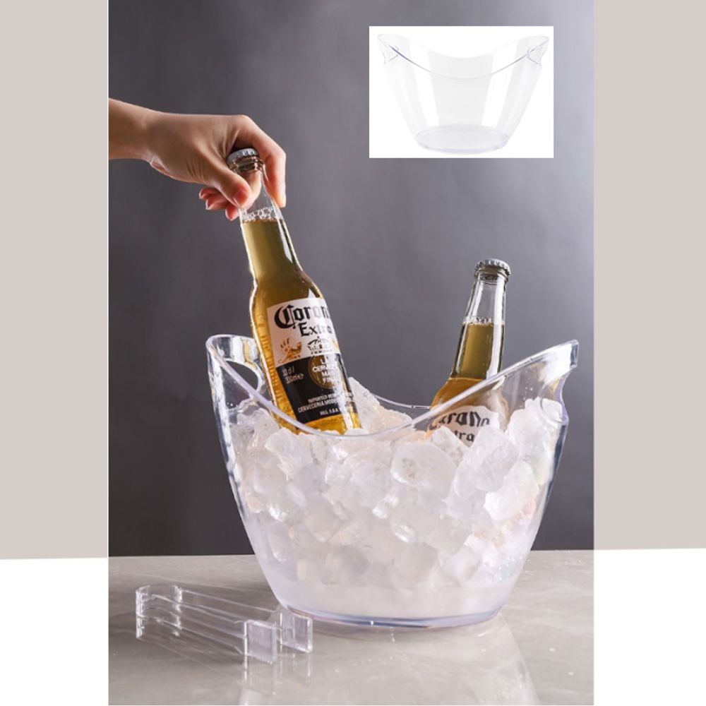 캠핑 투명 아이스버킷 8L 맥주 와인 샴페인 보냉 얼음 투명 8L - 메인 이미지