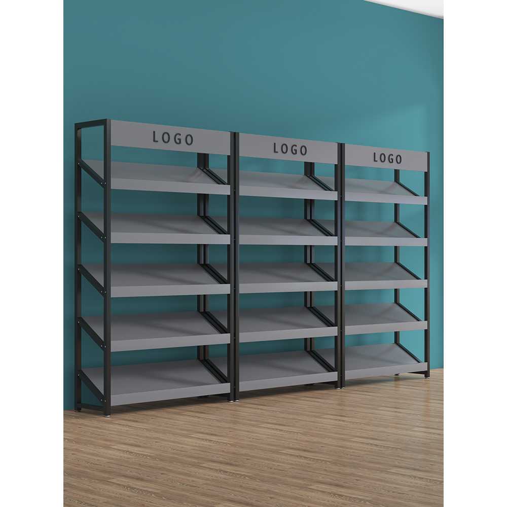 슈퍼마켓 과일 매대 채소 진열 진공목 진열 선반대 4단 100x30x140cm + 사선(블랙) - 상세 이미지 4