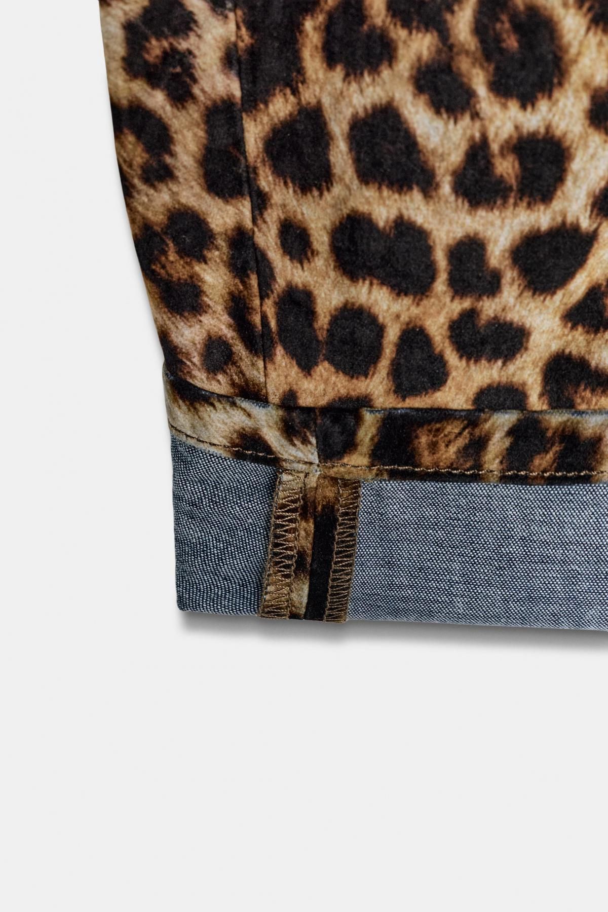 자라 플록 애니멀 프린트 와이드 팬츠 9632/249 LEOPARD - 상세 이미지 5