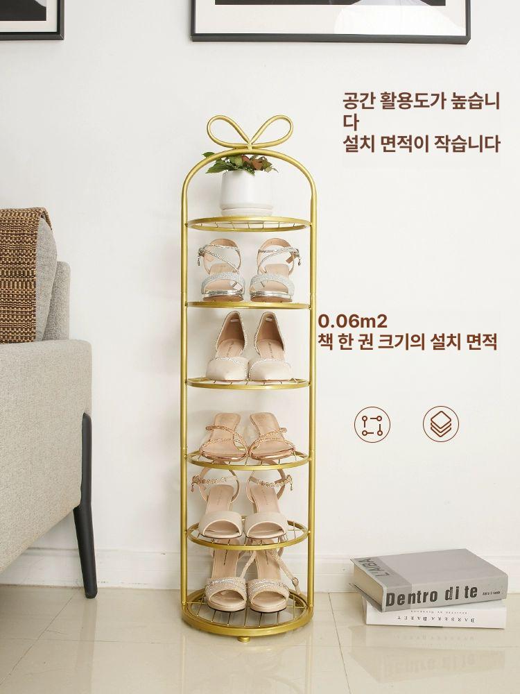 철제 신발 수납장 신발수납 인테리어 공방 실내 벽장식 가게 엔틱 거치대 현관신발장 클래식 블랙 5단 - 상세 이미지 2