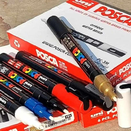 유니 데코펜 포스터마카 포스카-얇은닙(~1.3mm) 6개입