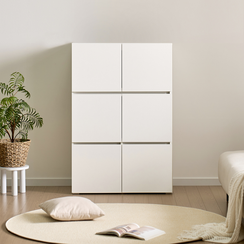 로아 수납장 모듈 다용도 거실 맘마존 (기본형) 800, 3단, 화이트