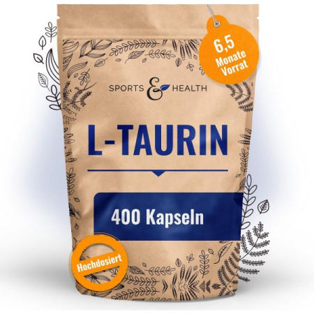 [Besuche den CDF Sports & Health Solutions-Stor][해외]CDF Sports & Health SolutIons L 타우린 캡슐 고용량 (일일 복용량 1500mg - 6개월분 아미노산 공급) 첨가물 없는 순수 400정 형태의 분말