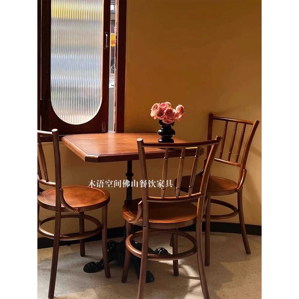 카페테이블 커피숍 원목 구내식당 음식점 식탁 원룸 기본다리 - 상세 이미지 3
